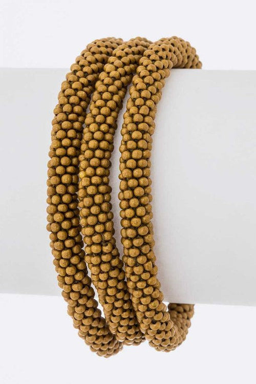 Matte gold bracelet set