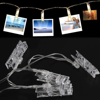 Photo Clip String Light LED Waterproof Battery Operated