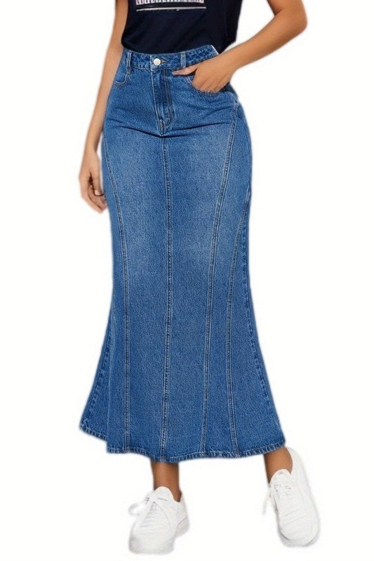 Denim Maxi Skirt