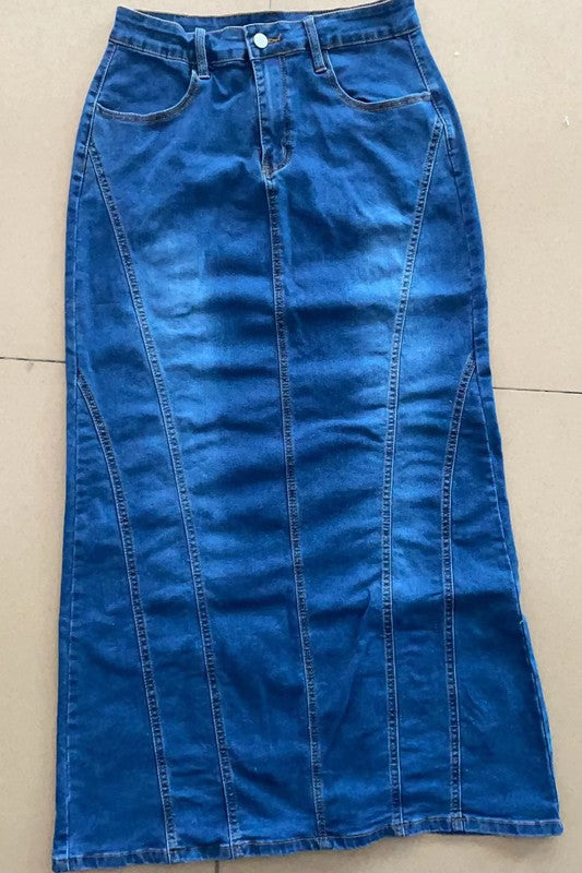 Denim Maxi Skirt