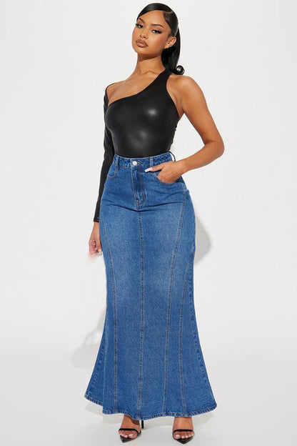 Denim Maxi Skirt