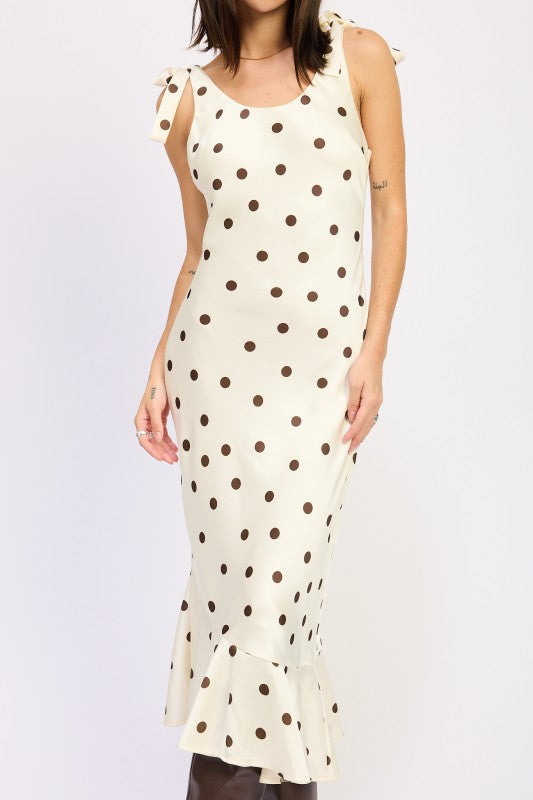MERMAID MAXI DRESS WITH SHOULDER TIE