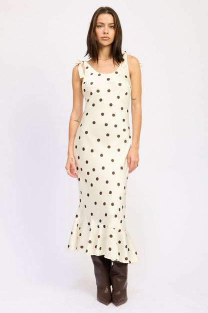 VESTIDO MAXI SIRENA CON LAZO EN LOS HOMBROS