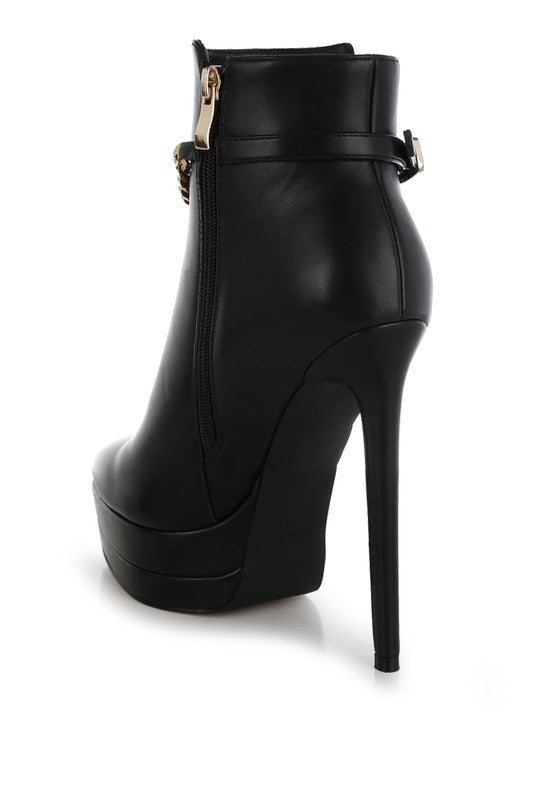 Chain Detail Platform Stiletto Boots