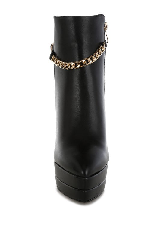 Chain Detail Platform Stiletto Boots