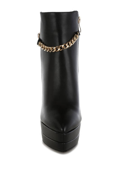 Chain Detail Platform Stiletto Boots