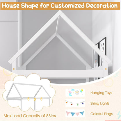 Twin House Bed with Roof Canopy, Montessori