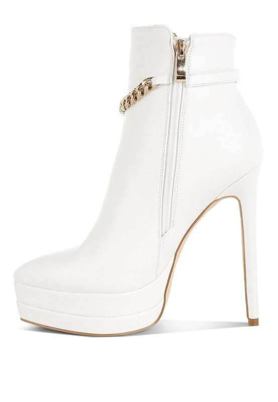 Chain Detail Platform Stiletto Boots