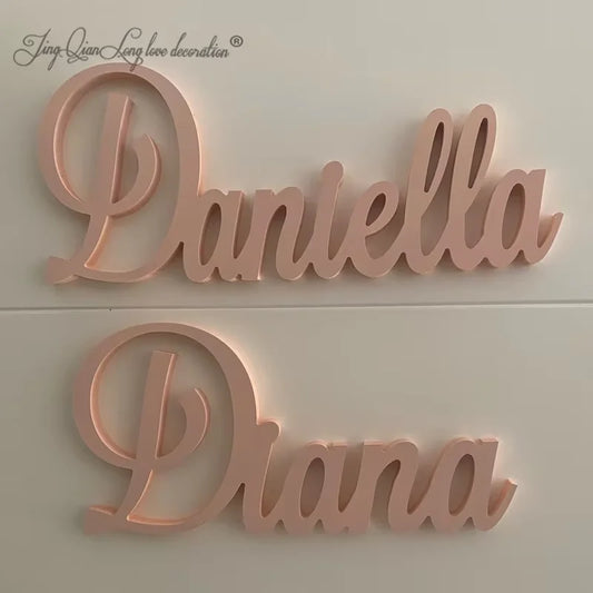 Custom Wood Name Sign, Laser Cut Signage, Wedding Name, Nursery Baby Decor