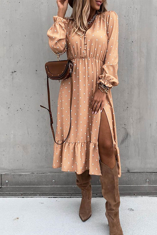 Polka dot dress front