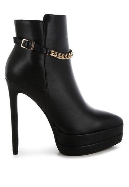 Chain Detail Platform Stiletto Boots