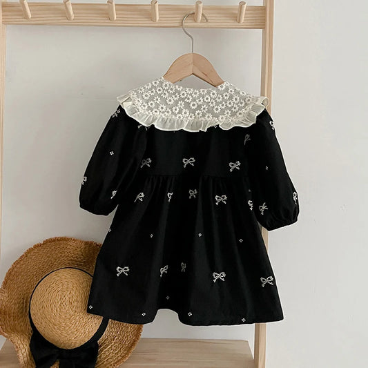 Butterfly Collar Baby Girl Dress