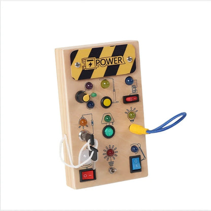 Montessori Toddler Toys Baby Wooden Busy Board Sensory Toys with Light