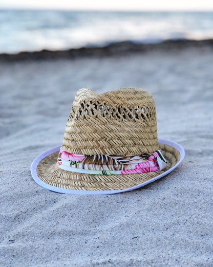 Sombrero fedora de paja natural 'Vanilla Beige'