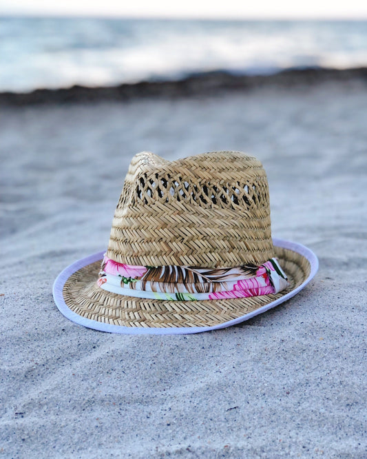 ‘Vanilla Beige’ Natural Straw Fedora Hat