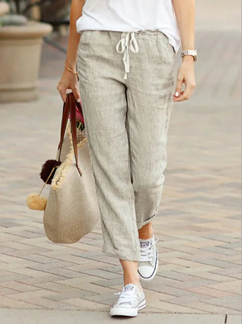 Autumn Cotton Drawstring Pants- The New Cozy