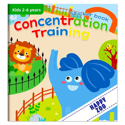 Montessori Toys Cartoon Sticker Books Focus on Potential Development