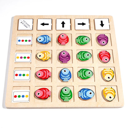 Children's Wooden Montessori Toys Kids Logical Thinking Training