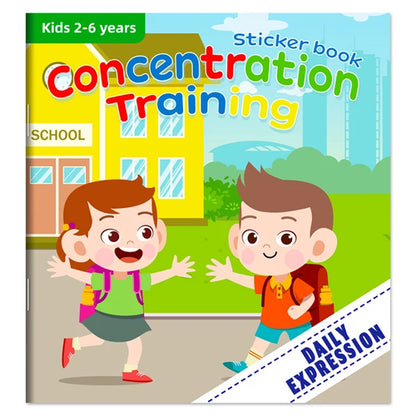 Montessori Toys Cartoon Sticker Books Focus on Potential Development