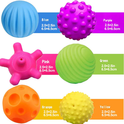 Textured Balls for Baby Sensory Play 6-12 Months