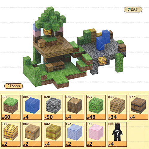 Magnetic Building Blocks Mine World Magnet Cube Set STEM Montessori