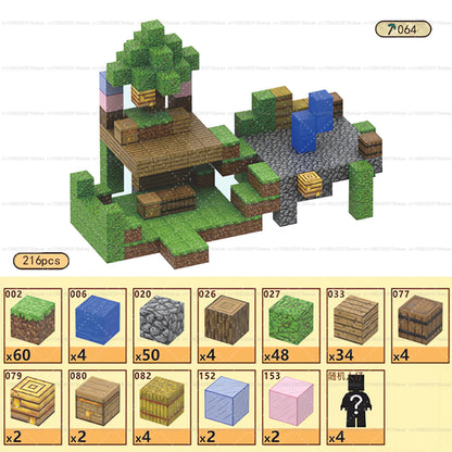 Magnetic Building Blocks Mine World Magnet Cube Set STEM Montessori