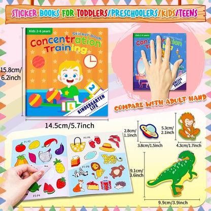 Montessori Toys Cartoon Sticker Books Focus on Potential Development