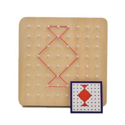 Montessori Wooden Geometry Puzzle Nail Board Math