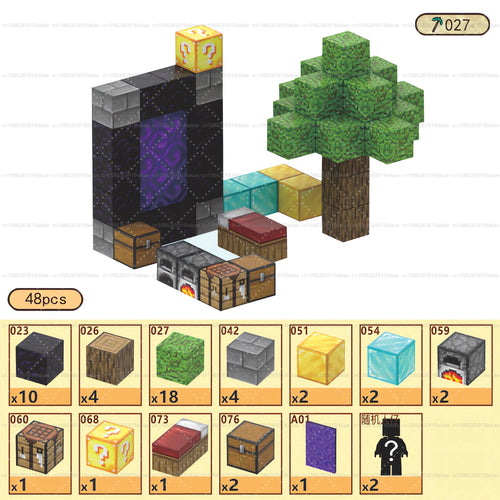 Magnetic Building Blocks Mine World Magnet Cube Set STEM Montessori