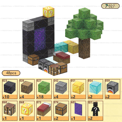 Magnetic Building Blocks Mine World Magnet Cube Set STEM Montessori