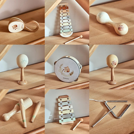 Musical Montessori Toys Baby Toys Rattle Bell Drum Xylophone