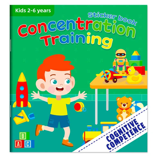 Montessori Toys Cartoon Sticker Books Focus on Potential Development