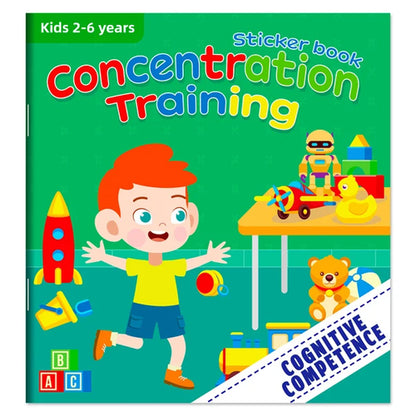 Montessori Toys Cartoon Sticker Books Focus on Potential Development