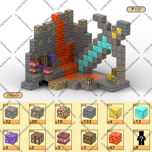 Magnetic Building Blocks Mine World Magnet Cube Set STEM Montessori