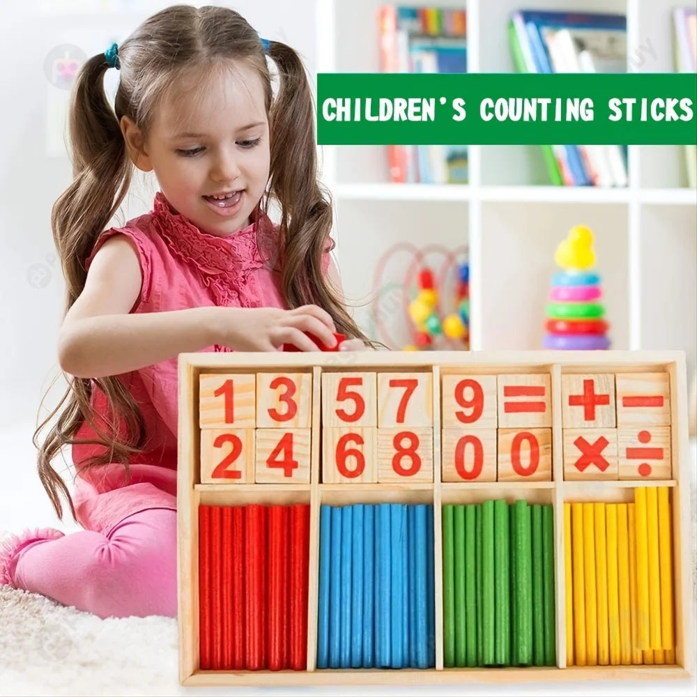 Kids Montessori Wooden Educational Math Calculate Mathematics Games