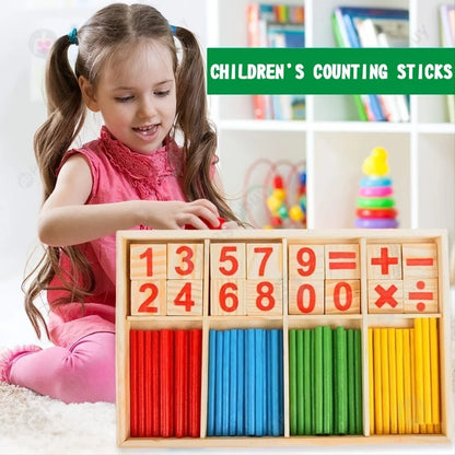 Kids Montessori Wooden Educational Math Calculate Mathematics Games