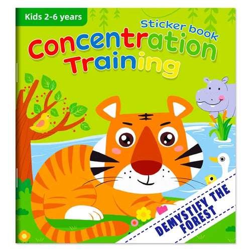 Montessori Toys Cartoon Sticker Books Focus on Potential Development