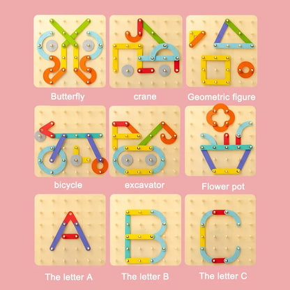 Montessori Variable Shape Matching Column Creative Building Blocks