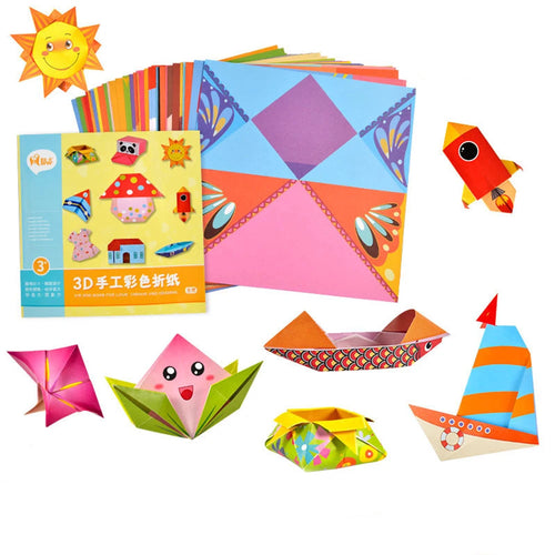 Kids Montessori DIY Craft Toys Cartoon Animal Origami Handcraft Paper
