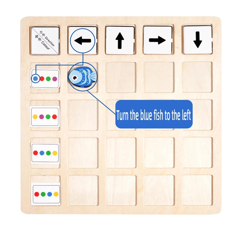 Children's Wooden Montessori Toys Kids Logical Thinking Training