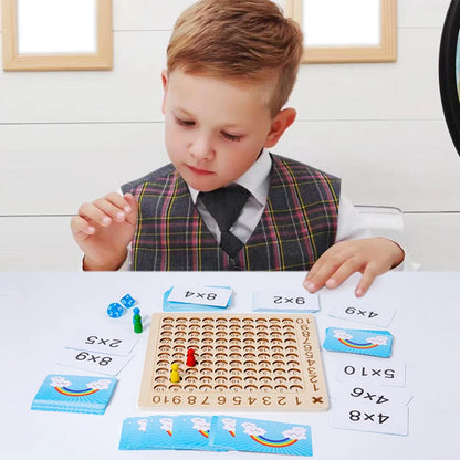 99 Multiplication Board Game Wooden Montessori  Kids Learning
