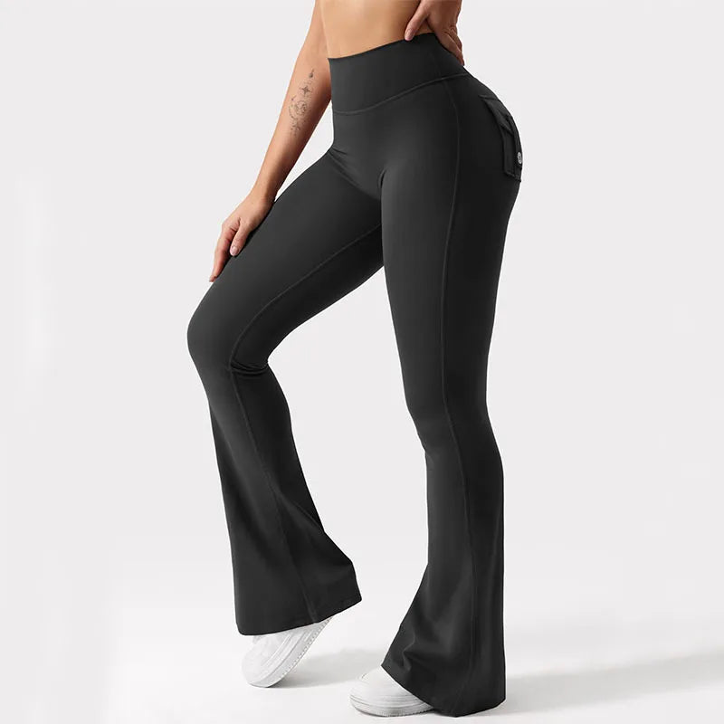 Newest Women Wide Leg High Stretch Yoga Leggings