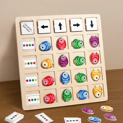 Children's Wooden Montessori Toys Kids Logical Thinking Training