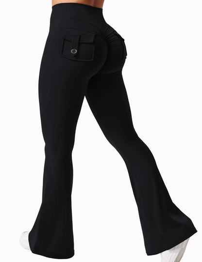 Leggings de yoga elásticos de pierna ancha para mujer, los más nuevos 