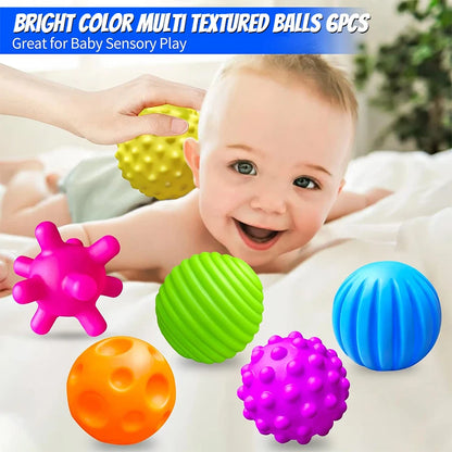 Textured Balls for Baby Sensory Play 6-12 Months