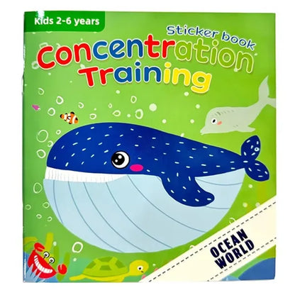 Montessori Toys Cartoon Sticker Books Focus on Potential Development
