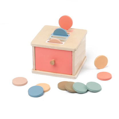 Wooden Color Shape Sorting Toys Drawer Box Busy Board Matching Game