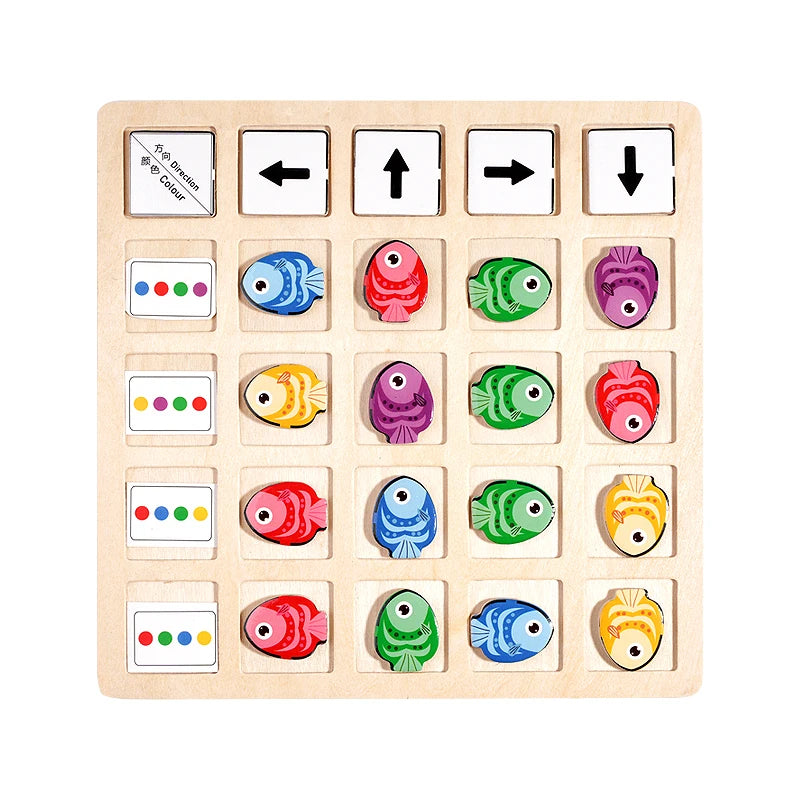 Children's Wooden Montessori Toys Kids Logical Thinking Training