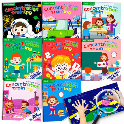 Montessori Toys Cartoon Sticker Books Focus on Potential Development