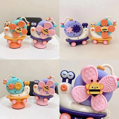 Montessori Sensory Suction Cup Snail Spinner Windmill Toys
